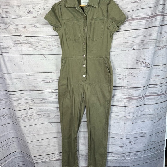 Celebrity Pink Pants - Celebrity Pink Olive Green Women's Jumpsuit Size S